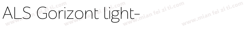 ALS Gorizont light字体转换